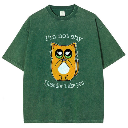 Not Shy Vintage Distressed T-shirt