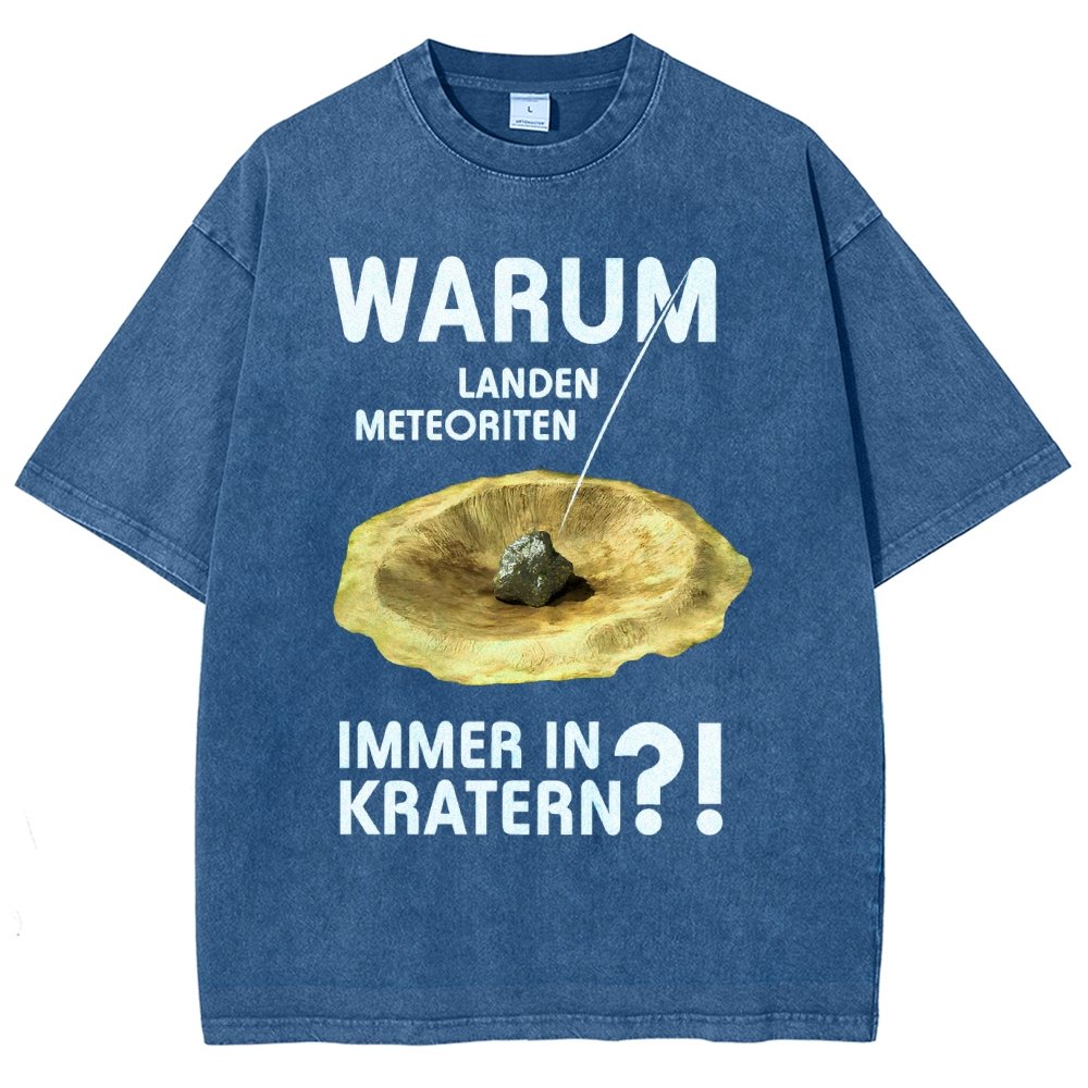Meteoriten in Kratern Vintage Distressed T-shirt