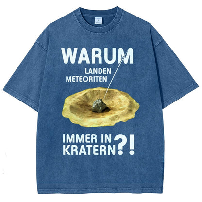 Meteoriten in Kratern Vintage Distressed T-shirt