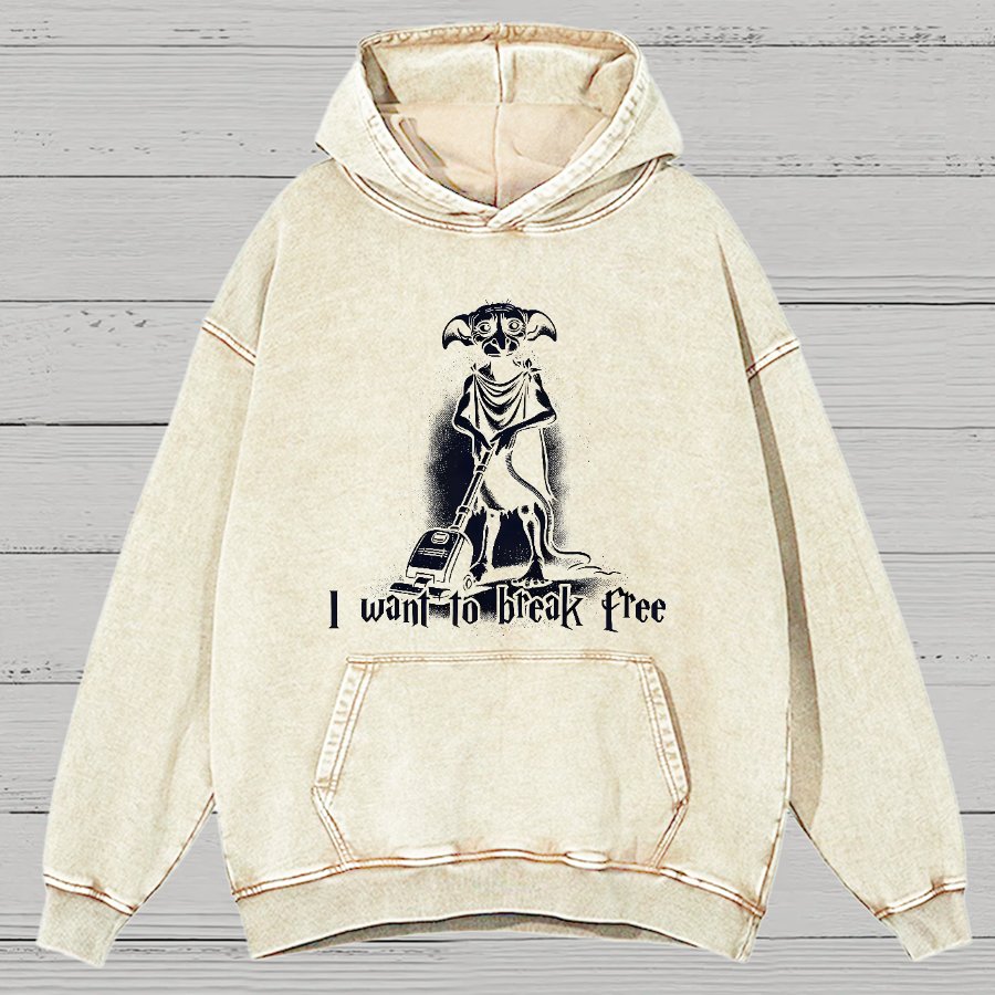 I Want To Break Free Nerdy Vintage Distressed Hoodie