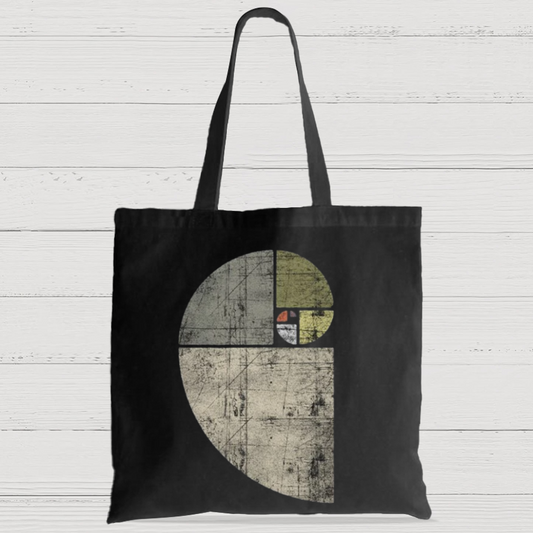 Distressed Fibonacci Spiral Casual Classic Canvas Bag