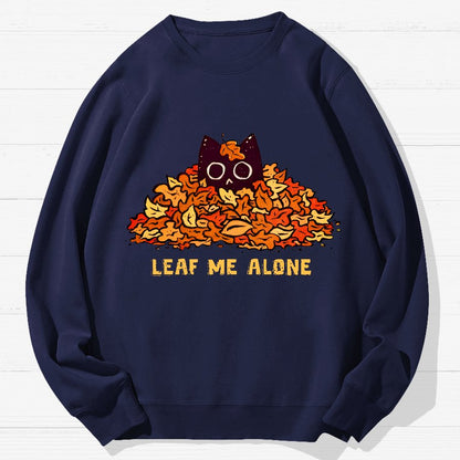 Leaf Me Alone Geek Cotton Sweatshirt