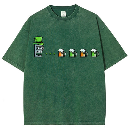 St. Patty’s Robot Vintage Distressed T-shirt