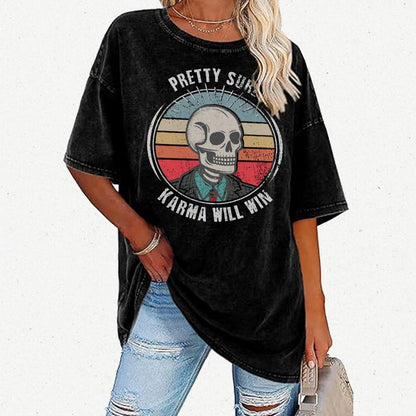 Karma for the Win Vintage Distressed T-shirt
