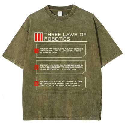 Three Laws of Robotics Vintage Distressed T-shirt