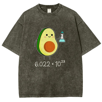 Avogadro's Number Pun. Cute Avocado Chemist Vintage Distressed T-shirt