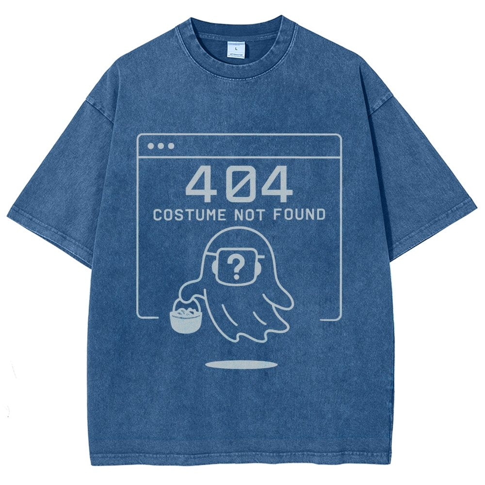 404 Costume Not Found  Funny Tech Halloween Vintage Distressed T-shirt