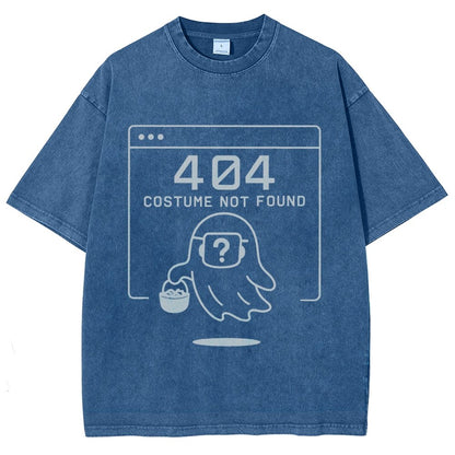 404 Costume Not Found  Funny Tech Halloween Vintage Distressed T-shirt
