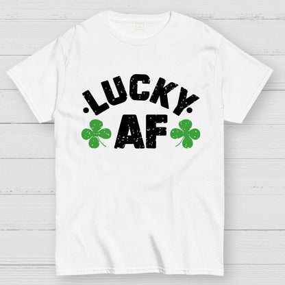 Lucky Af St. Patrick's Day Geek T-Shirt
