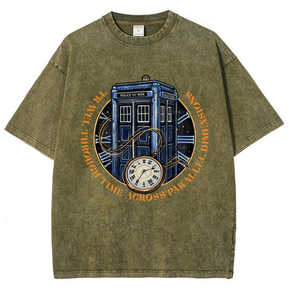 Across Parallel Dimensions Vintage Distressed T-shirt