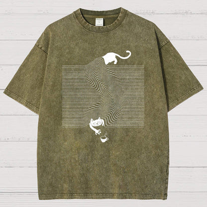 Funny Cat Vintage Distressed T-shirt