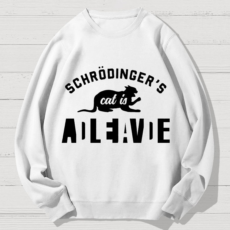 Schrödinger Cat Geek Cotton Sweatshirt