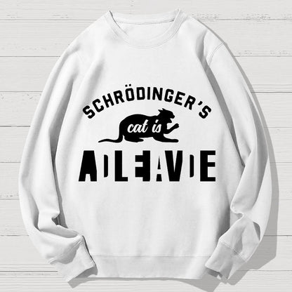 Schrödinger Cat Geek Cotton Sweatshirt