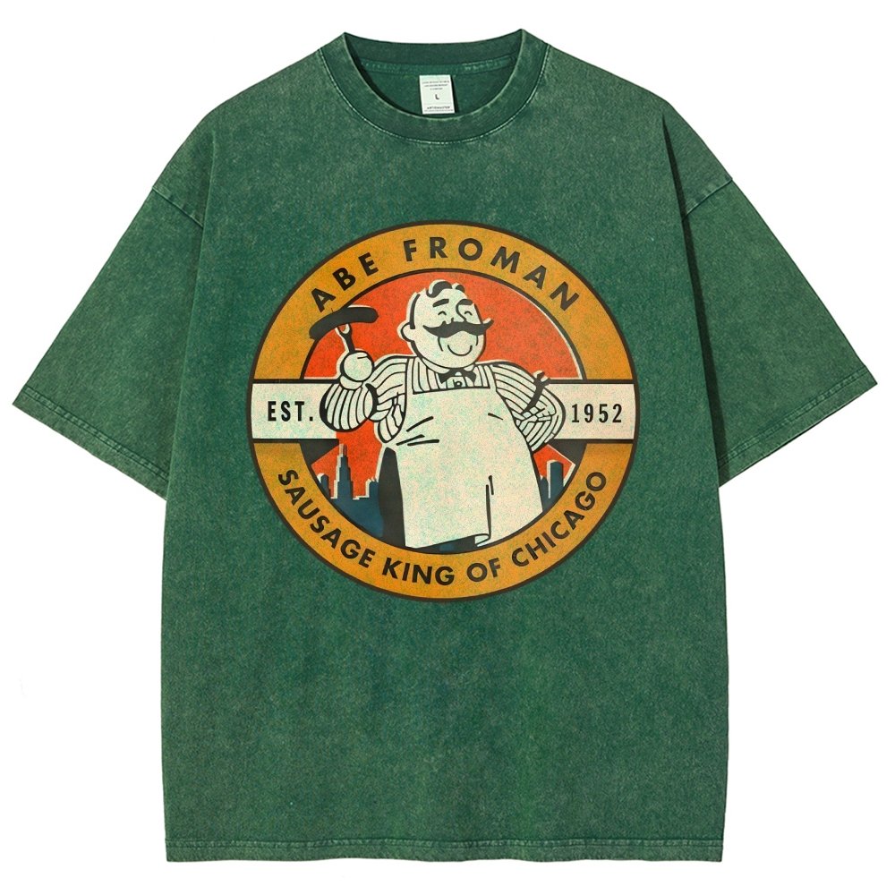 Al Froman - The Sausage Pro of Chicago-1952 Vintage Distressed T-shirt