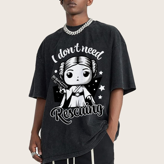 I Don't Need Rescuing Vintage Distressed T-shirt