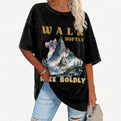 Walk Softly, Hike Boldly. More You Hike Vintage Distressed T-shirt