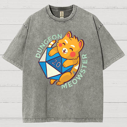 Dungeon Meow Vintage Distressed T-shirt
