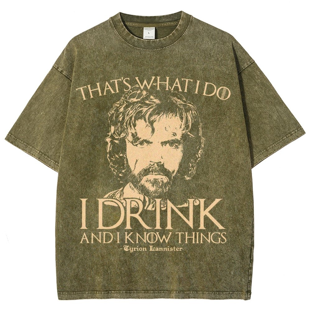 I Drink And I Know Things Vintage Distressed T-shirt