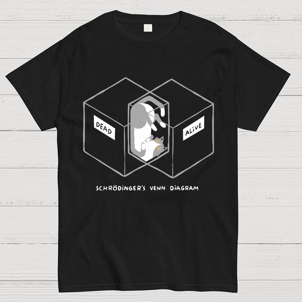 Schrodingers Venn Diagram Geek T-Shirt