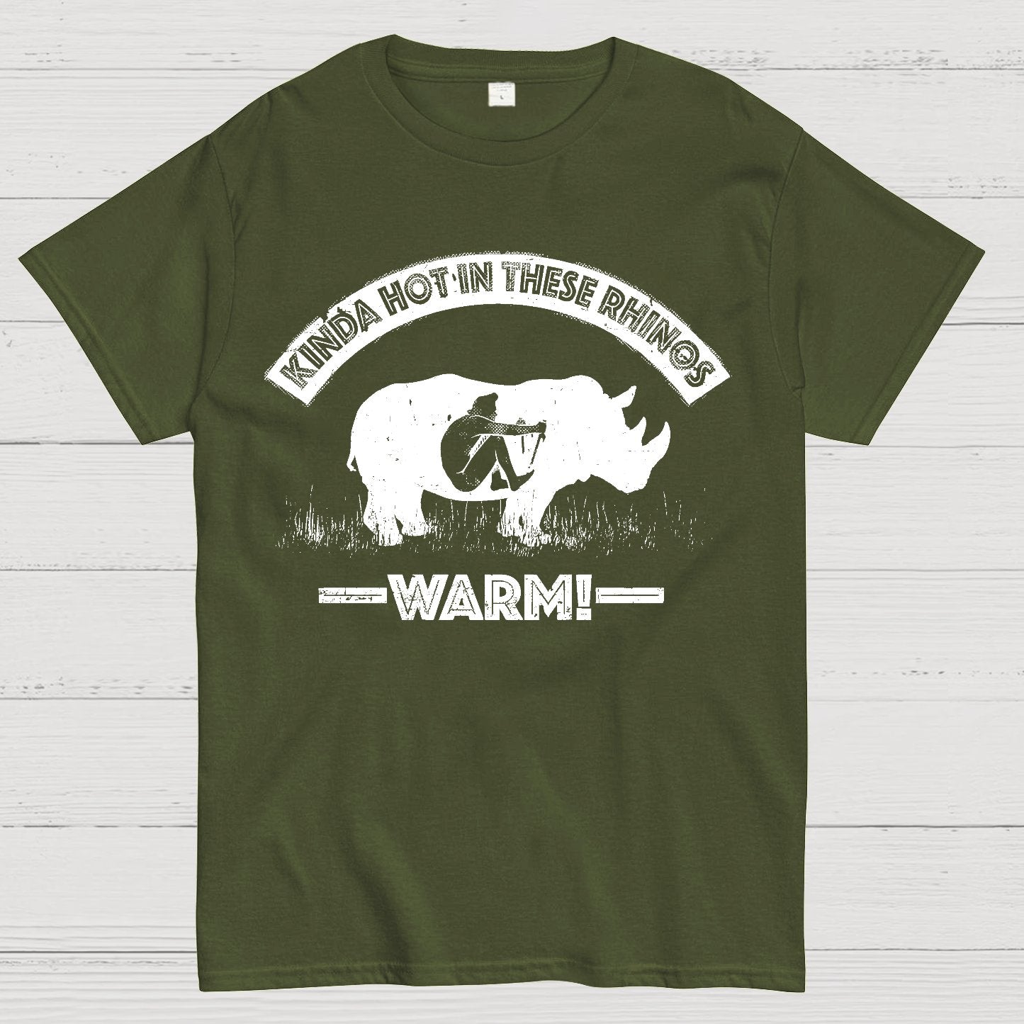 Kinda Hot In These Rhinos-WARM! Geek T-Shirt