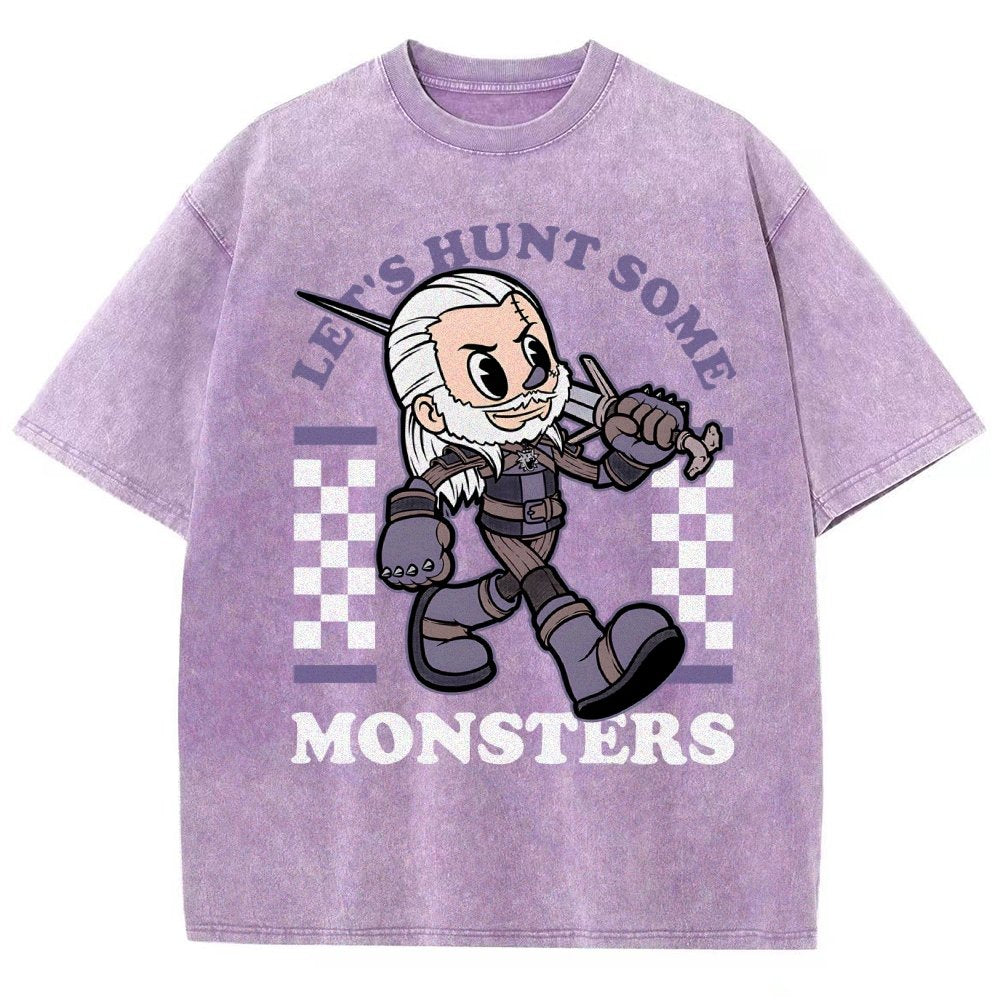 Hunt Some Monsters Vintage Distressed T-shirt