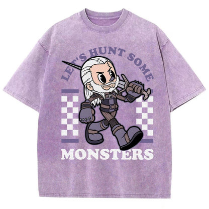 Hunt Some Monsters Vintage Distressed T-shirt