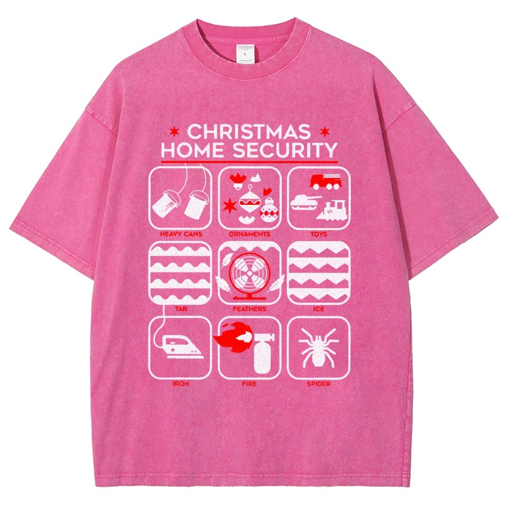 Christmas Home Security Vintage Distressed T-shirt