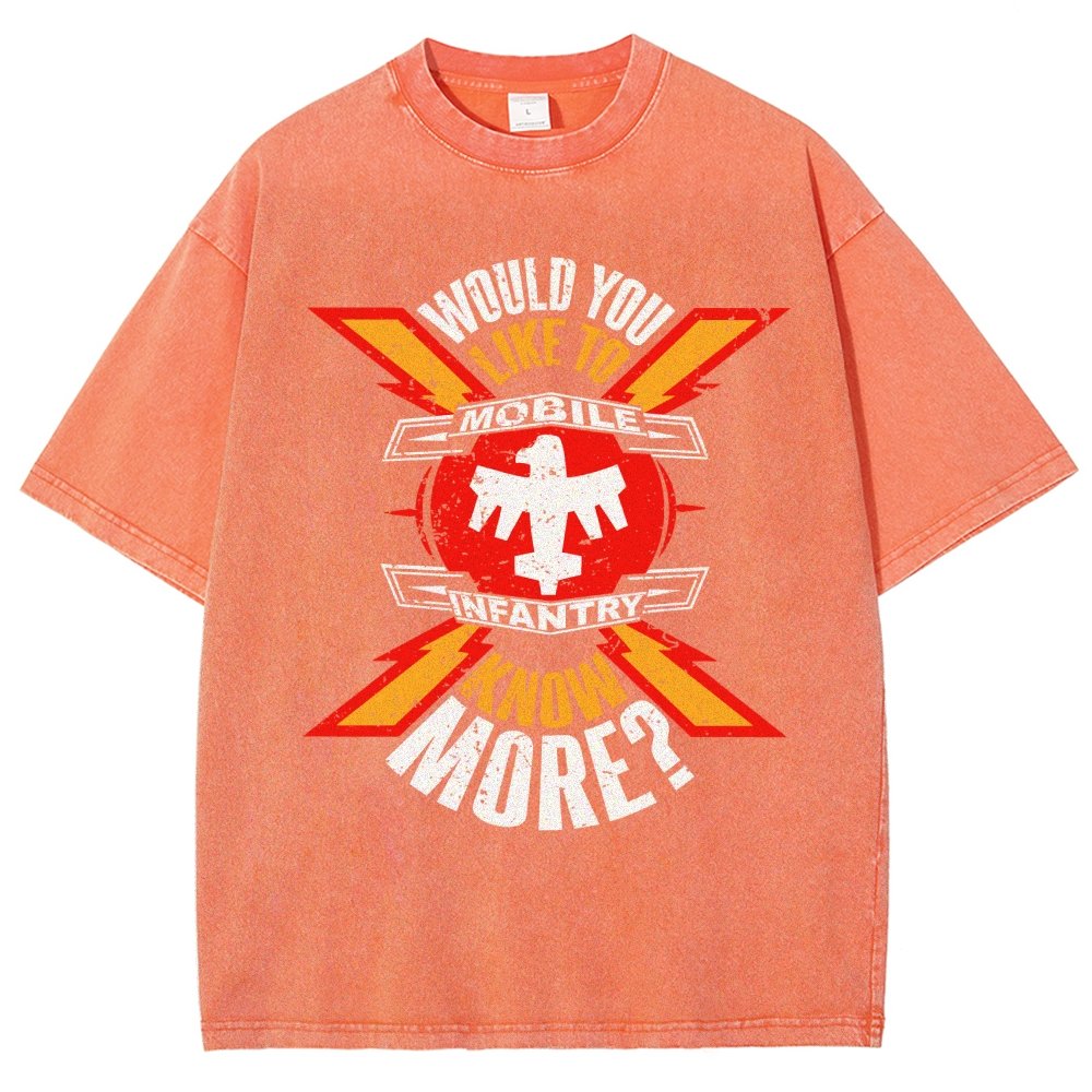Would You Like to know more? Vintage Distressed T-shirt