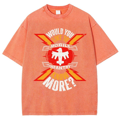 Would You Like to know more? Vintage Distressed T-shirt