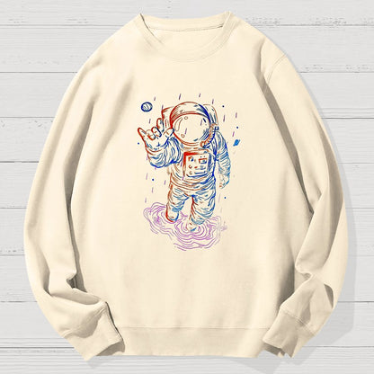 Travel In Space Funny Geek Cotton Sweatshirt