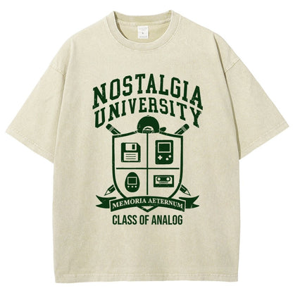 Nostalgia University Vintage Distressed T-shirt