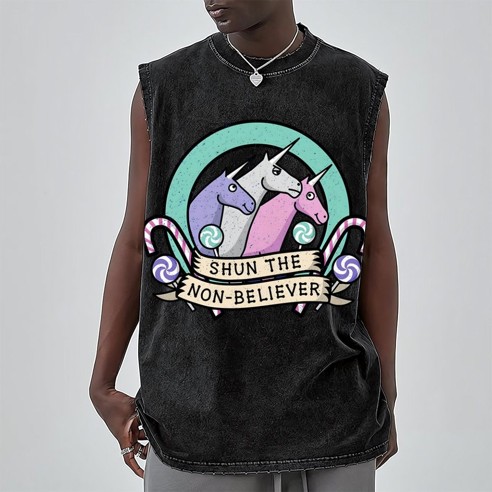 Shun the Non-Believer Vintage Distressed Washed Tank