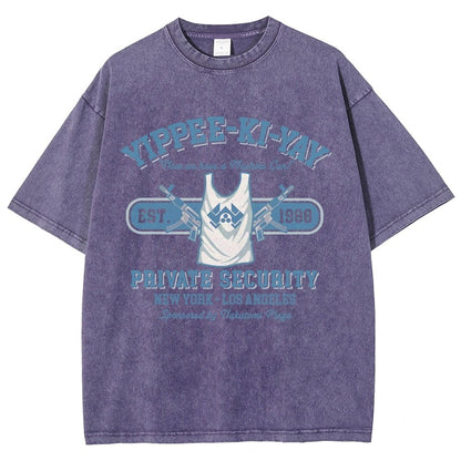 Yippee Ki Yay Security NY-LA Vintage Distressed T-shirt