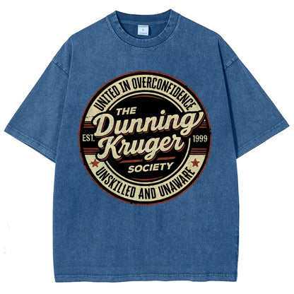 Dunning Kruger Society Vintage Distressed T-shirt