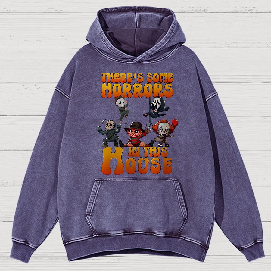 Horror Movie Halloween Vintage Distressed Hoodie