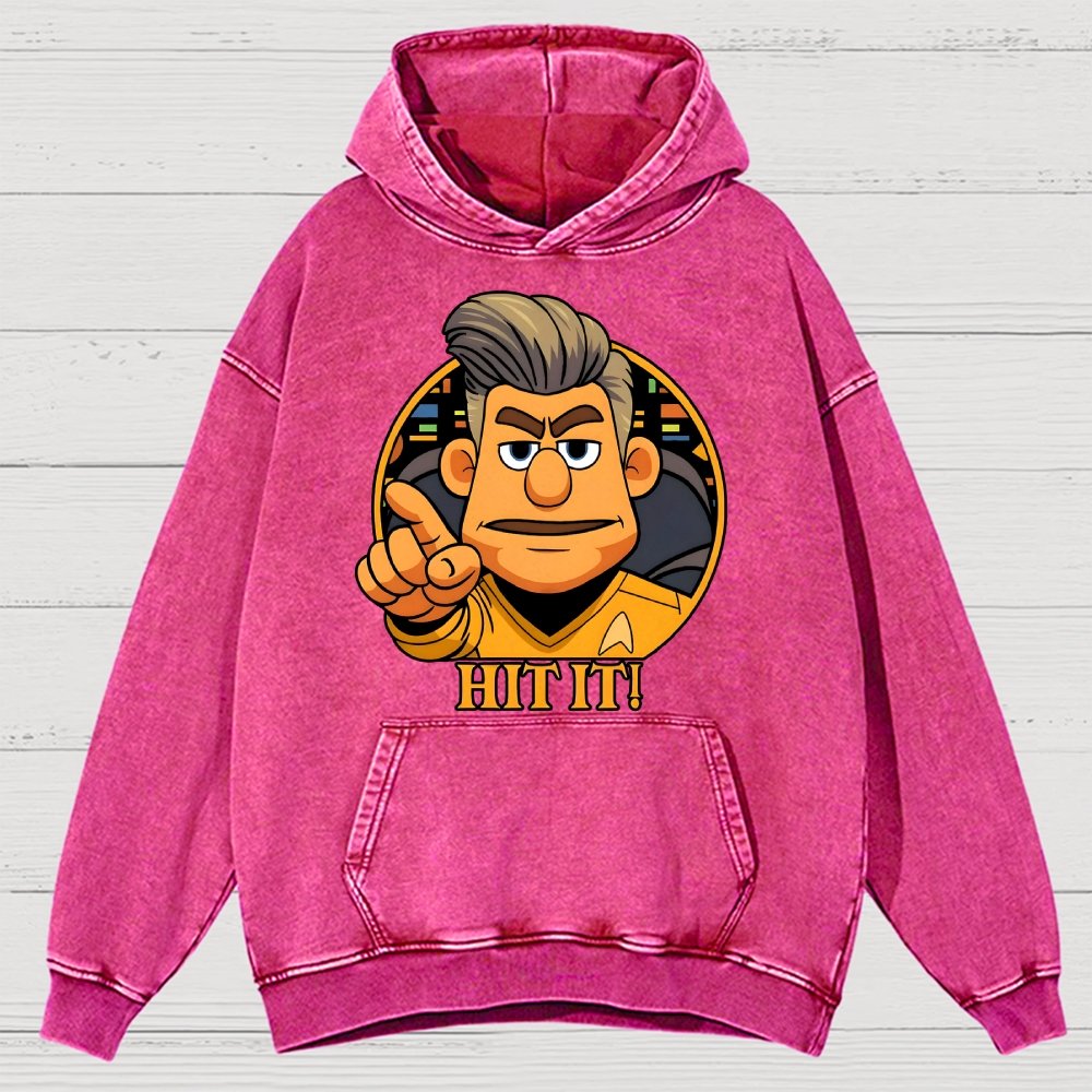 Hit It Vintage Distressed Hoodie