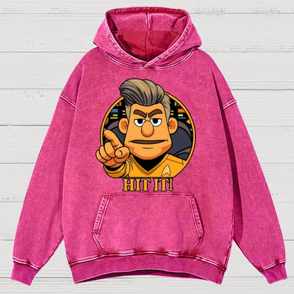 Hit It Vintage Distressed Hoodie