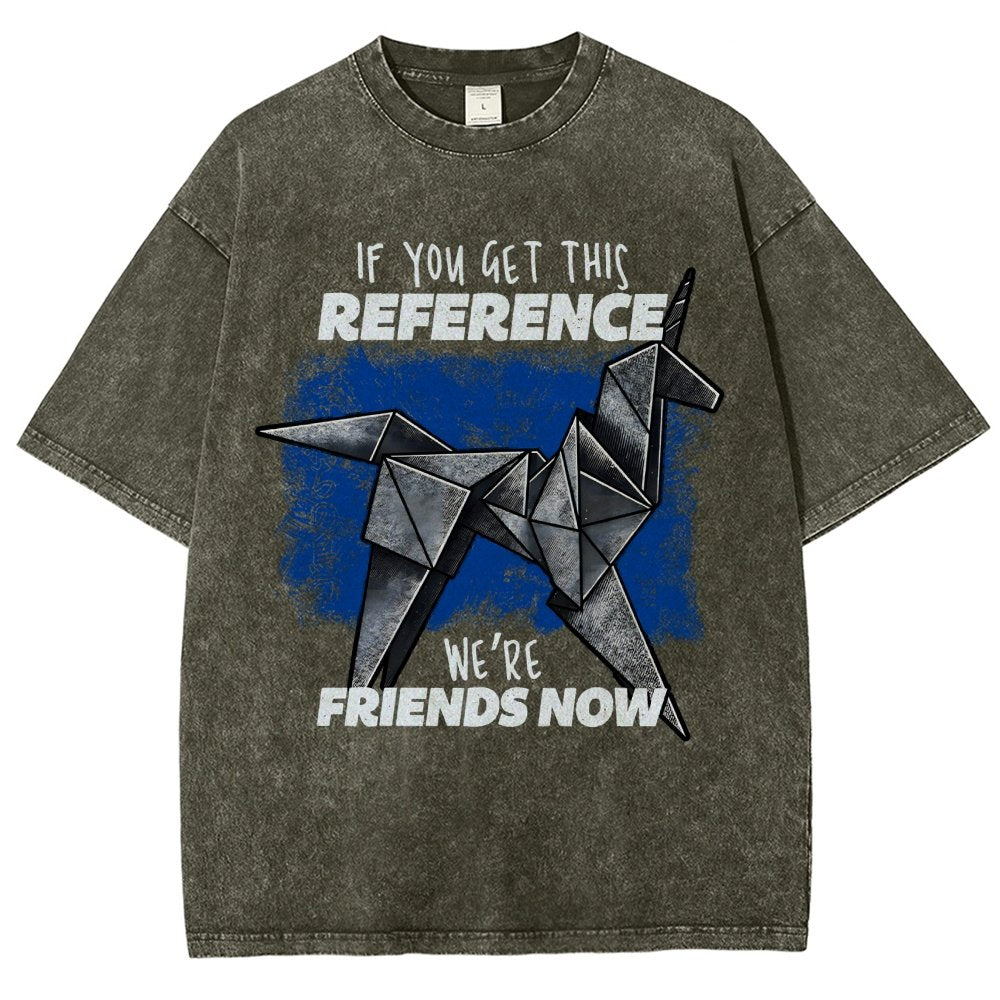 Origami Dreams Vintage Distressed T-shirt