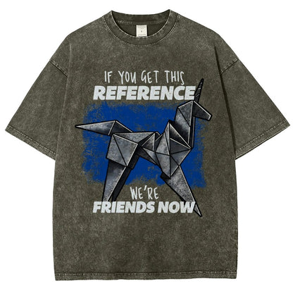 Origami Dreams Vintage Distressed T-shirt