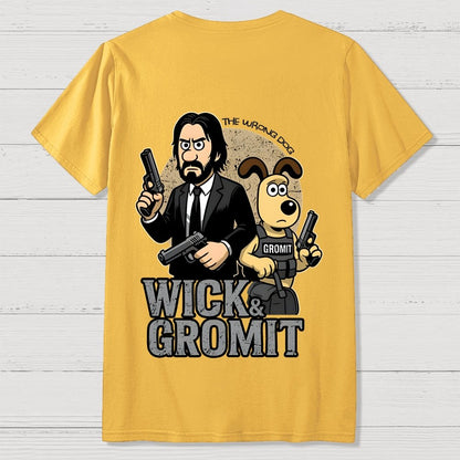 The Wrong Dog  Back Printing Geek T-Shirt