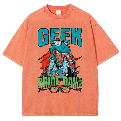 Geek Pride Day Dinosaur Rex Vintage Distressed T-shirt