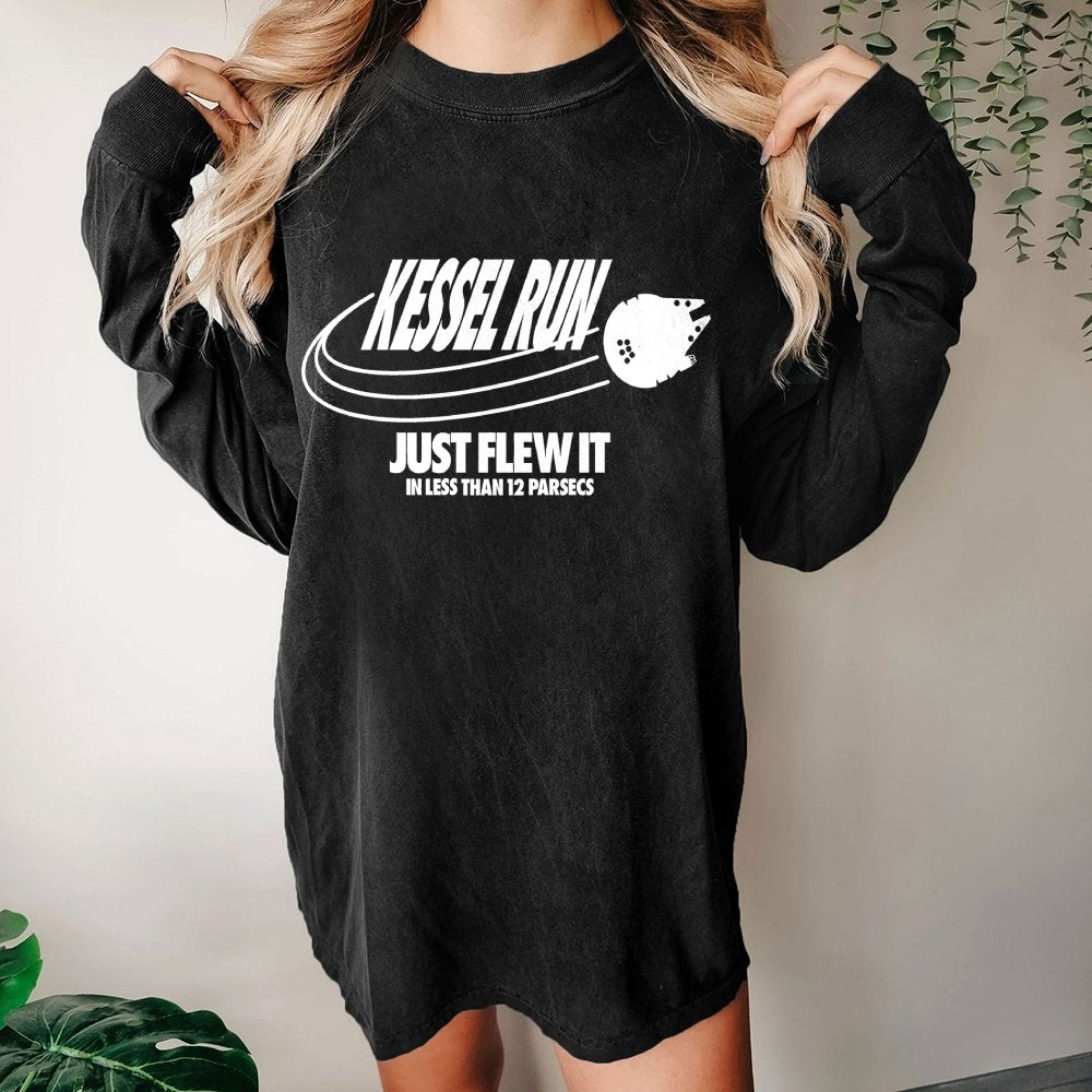 Galactic Run Just Flew It Washed Long Sleeve Tee