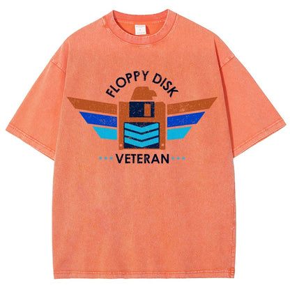 Floppy Disk Veteran Vintage Distressed T-shirt