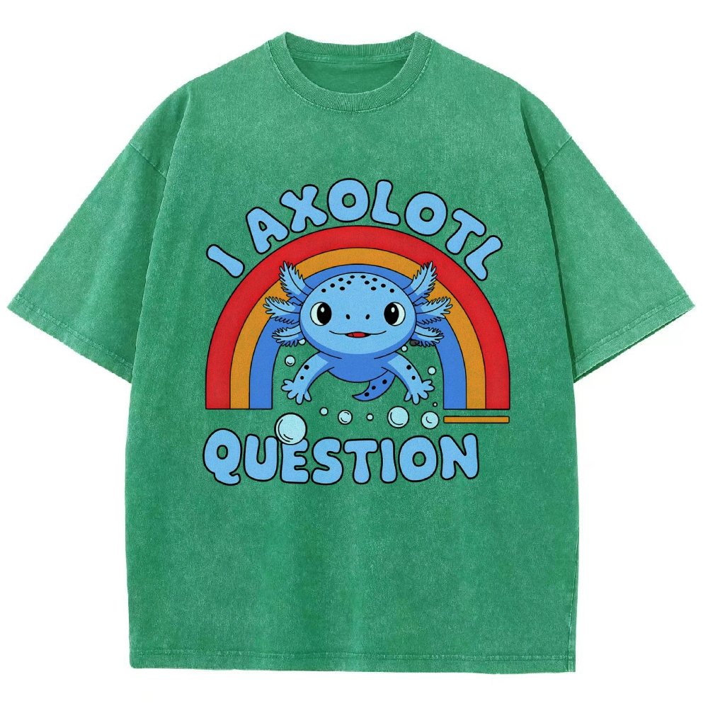 Cute Axolotl I axolotl questions Vintage Distressed T-shirt