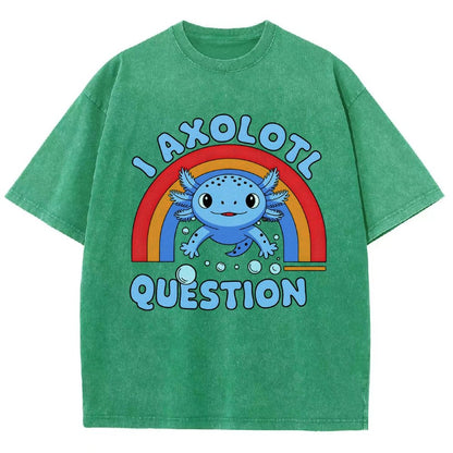 Cute Axolotl I axolotl questions Vintage Distressed T-shirt