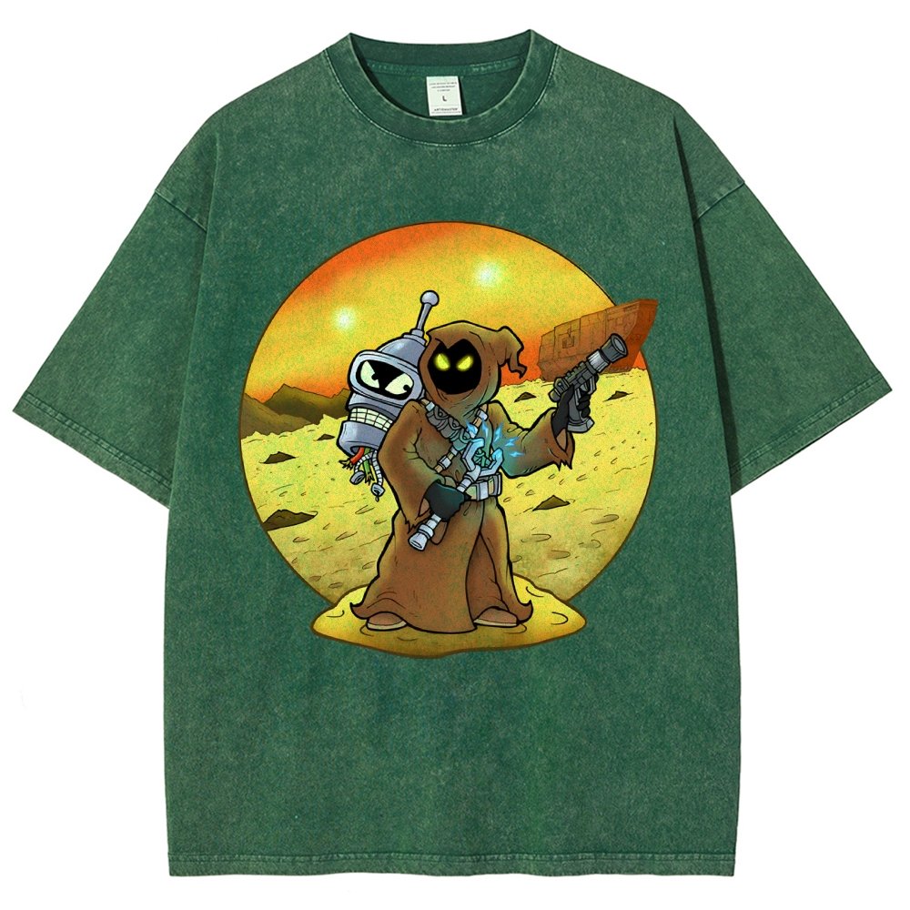Robot Hunter Vintage Distressed T-shirt