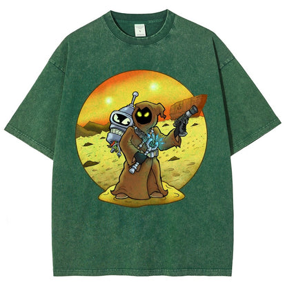 Robot Hunter Vintage Distressed T-shirt