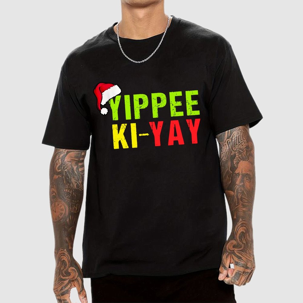 Yippee-Ki-Yay Funny Christmas Geek T-Shirt
