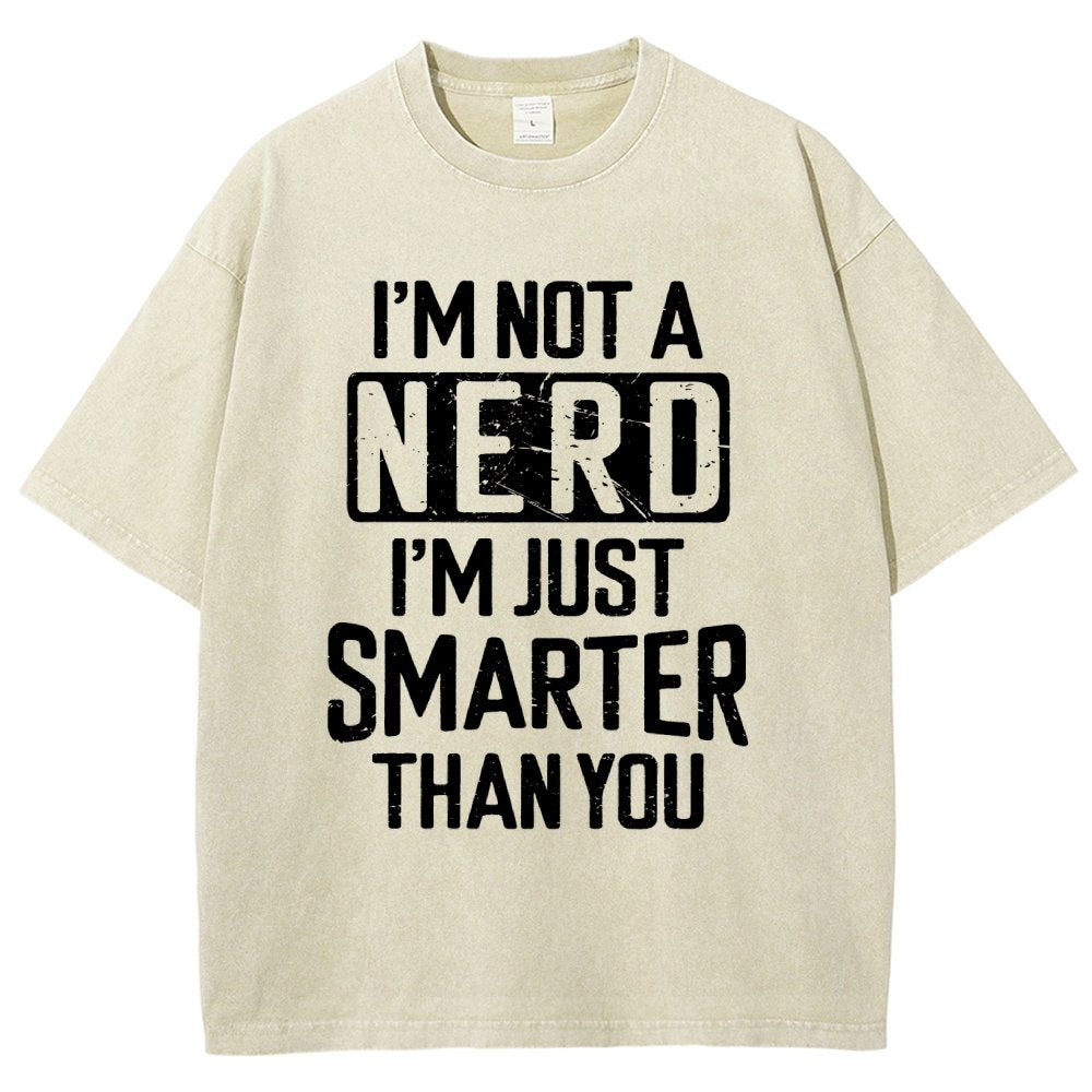Funny Nerd T-shirt Smart person Vintage Distressed T-shirt
