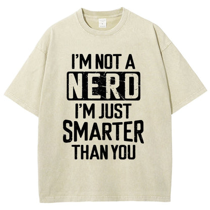 Funny Nerd T-shirt Smart person Vintage Distressed T-shirt